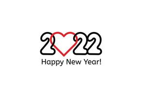 Happy New Year 2022 numbers design. 20 22 tpography design for celebration and season decoration for xmas holidays branding, new year banner, 2022 calendar cover, greeting card vector