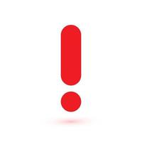 Exclamation mark. Attention web message. Danger sign. Modern abstract icon. Flat infographic element, template for the design. illustration.