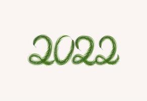 2022 christmas tree branch numbers, happy new year banner, vector illustration.