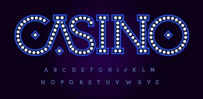 Flashlights letters, night style vector latin alphabet. Font for events, club, casino promotions, logos, banner, monogram and poster. Typography design. Light typescript on black background.