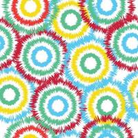 Abstract Rough, Edgy and Colorful Circle Seamless Background Pattern vector