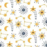 Outer Space childish seamless pattern vector