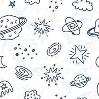 Outer Space childish seamless pattern vector