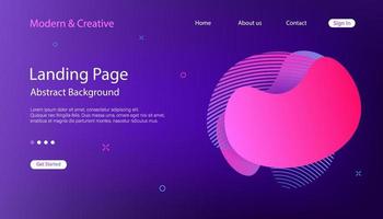 Website Landing Page Template. Abstract Background vector