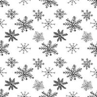 seamless pattern with snowflakes. doodle pattern vector