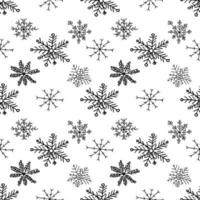 seamless pattern with snowflakes. doodle pattern vector