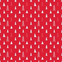 seamless pattern with christmas trees. Red christmas background vector