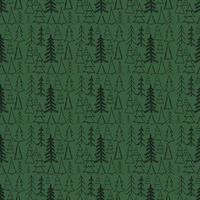 Green seamless pattern with christmas trees vector