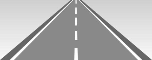 Roadway journey to the future. Asphalt street isolated on white background. Symbols Way to the goal of the end point. Path mean successful business planning Suitable for advertising and presentstation vector