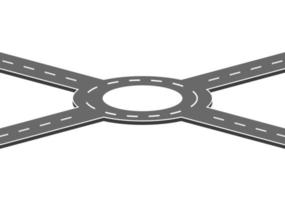 Roadway journey to the future. Asphalt street isolated on white background. Symbols Way to the goal of the end point. Path mean successful business planning Suitable for advertising and presentstation vector