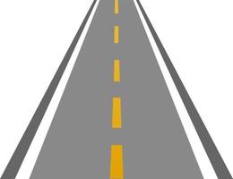 Roadway journey to the future. Asphalt street isolated on white background. Symbols Way to the goal of the end point. Path mean successful business planning Suitable for advertising and presentstation vector