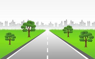 Roadway journey to the future. Asphalt street isolated on white background. Symbols Way to the goal of the end point. Path mean successful business planning Suitable for advertising and presentstation vector