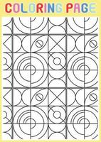 Coloring Pages Geometrical Adults Relaxing Pattern Abstract vector