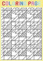 Coloring Pages Geometrical Adults Relaxing Pattern Abstract vector