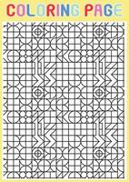 paginas para colorear geometrico adultos relajante patron abstracto vector