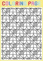 Coloring Pages Geometrical Adults Relaxing Pattern Abstract vector