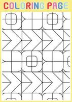 Coloring Pages Geometrical Adults Relaxing Pattern Abstract vector