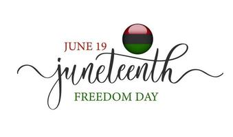 Juneteenth Freedom Day. 19 June African American Emancipation Day. Annual American holiday. vector