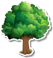 Tree sticker on white background vector