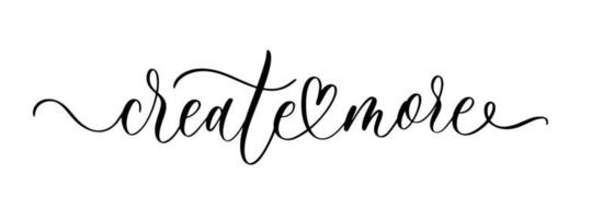 crear más. Ortografía de caligrafía elegante ondulada para decoración. vector