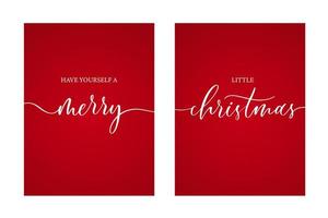 Merry Christmas. Calligraphy poster. vector