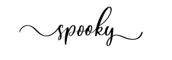 Spooky - vector brush calligraphy banner.