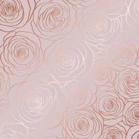 Vector seamless pattern with roses contours on pink backround.