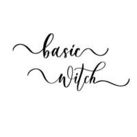 Basic witch - vector brush calligraphy banner.