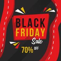 Abstract Black Friday square sale banner vector