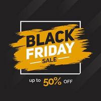 Abstract Black Friday square sale banner vector