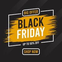 Abstract Black Friday square sale banner vector
