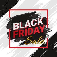 Abstract Black Friday square sale banner vector