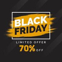 Abstract Black Friday square sale banner vector