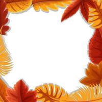 Square frame with autumn foliage vector