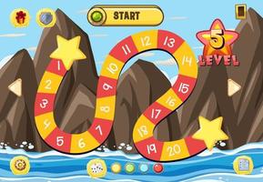 Counting number game template for kid vector