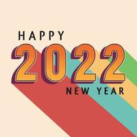 2022 simple and classic font style number logo happy new year ,editable vector