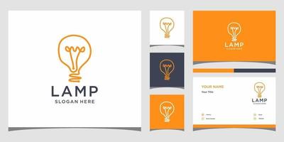 Lamp logo design vector