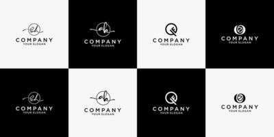 Abstract logo bundle initial