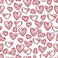 vector seamless pattern of hearts with Valentine's Day 14 February. Background for invitations, wallpaper, wrapping paper and scrapbooking