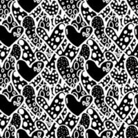 vector seamless pattern of hearts with Valentine's Day 14 February. Background for invitations, wallpaper, wrapping paper and scrapbooking