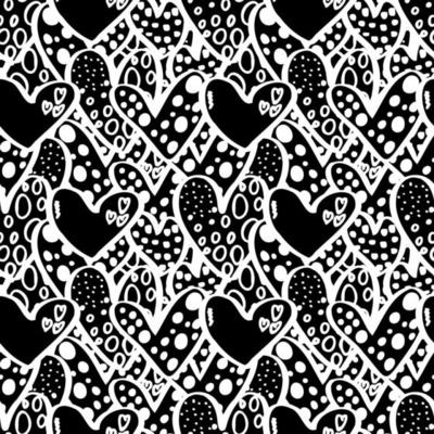 vector seamless pattern of hearts with Valentine's Day 14 February. Background for invitations, wallpaper, wrapping paper and scrapbooking