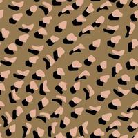 Abstract leopard skin vector seamles pattern.  irregular brush spots and  backgrounds. Abstract wild animal skin print. Simple irregular geometric design.