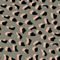 Abstract leopard skin vector seamles pattern.  irregular brush spots and  backgrounds. Abstract wild animal skin print. Simple irregular geometric design.