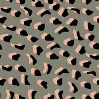 Abstract leopard skin vector seamles pattern.  irregular brush spots and  backgrounds. Abstract wild animal skin print. Simple irregular geometric design.