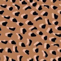 Abstract leopard skin vector seamles pattern.  irregular brush spots and  backgrounds. Abstract wild animal skin print. Simple irregular geometric design.