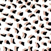 Abstract leopard skin vector seamles pattern.  irregular brush spots and  backgrounds. Abstract wild animal skin print. Simple irregular geometric design.