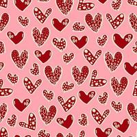 vector seamless pattern of hearts with Valentine's Day 14 February. Background for invitations, wallpaper, wrapping paper and scrapbooking