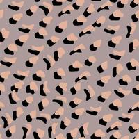 Abstract leopard skin vector seamles pattern.  irregular brush spots and  backgrounds. Abstract wild animal skin print. Simple irregular geometric design.