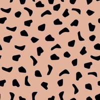 Abstract leopard skin vector seamles pattern.  irregular brush spots and  backgrounds. Abstract wild animal skin print. Simple irregular geometric design.