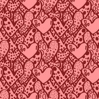 vector seamless pattern of hearts with Valentine's Day 14 February. Background for invitations, wallpaper, wrapping paper and scrapbooking